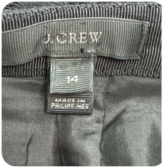 J.Crew Black Seamed Matelasse Skirt Flare A-Line Style A6143 Women's Size 14 - Picture 4 of 7